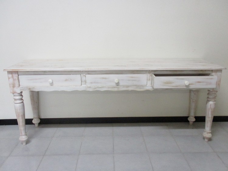 MOBILE CONSOLLE DECAPATO BIANCO SHABBY CHIC MJ190